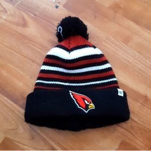 Cardinals Arizona Football Beanie with Pom Sports knit crochet black red